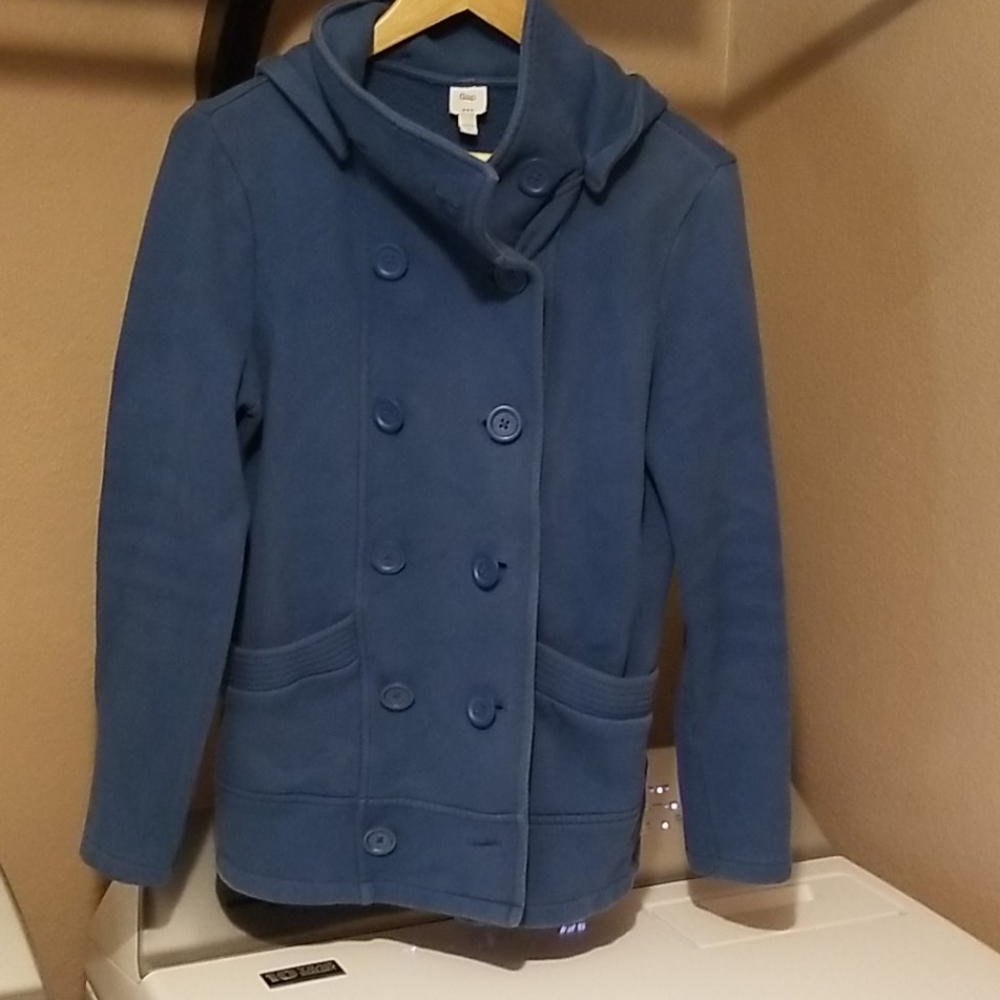 Women's blue peacoat style jacket